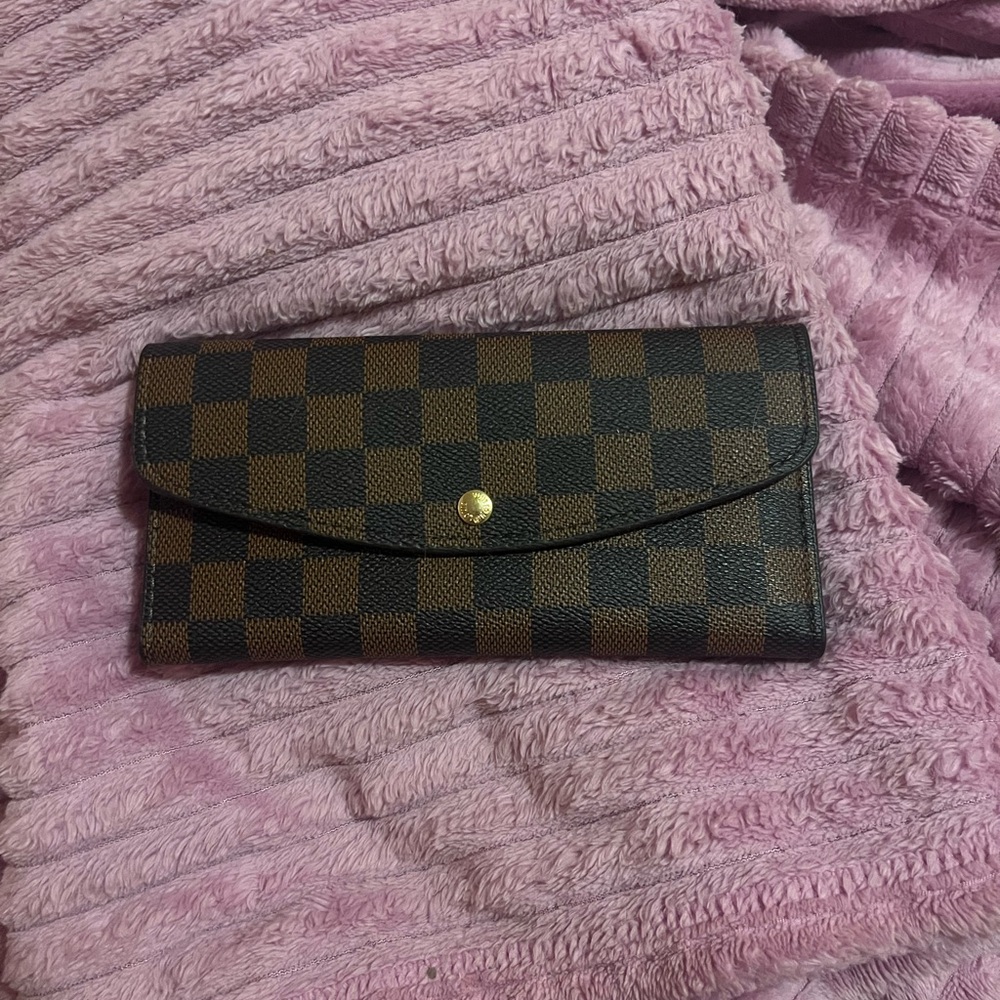 Checkered Brown Wallet
